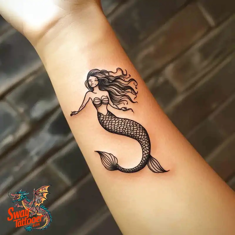 100 Mermaid Tattoo Designs: Ocean-Inspired Ink Magic 72 Mermaid tattoo