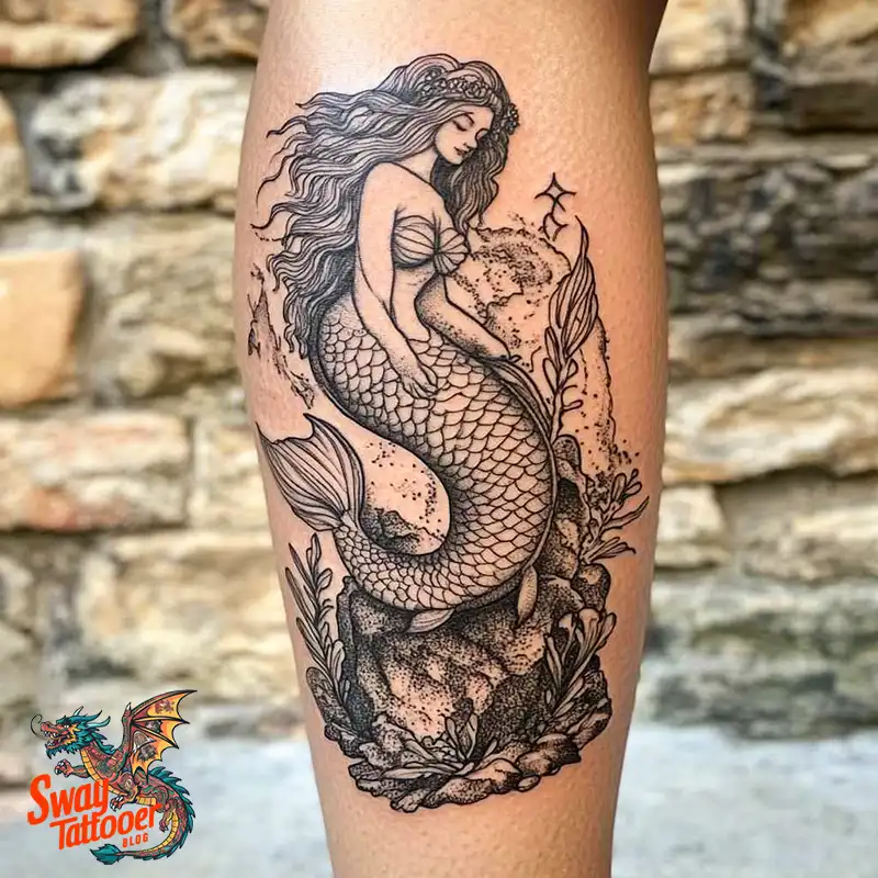 100 Mermaid Tattoo Designs: Ocean-Inspired Ink Magic 84 Mermaid tattoo