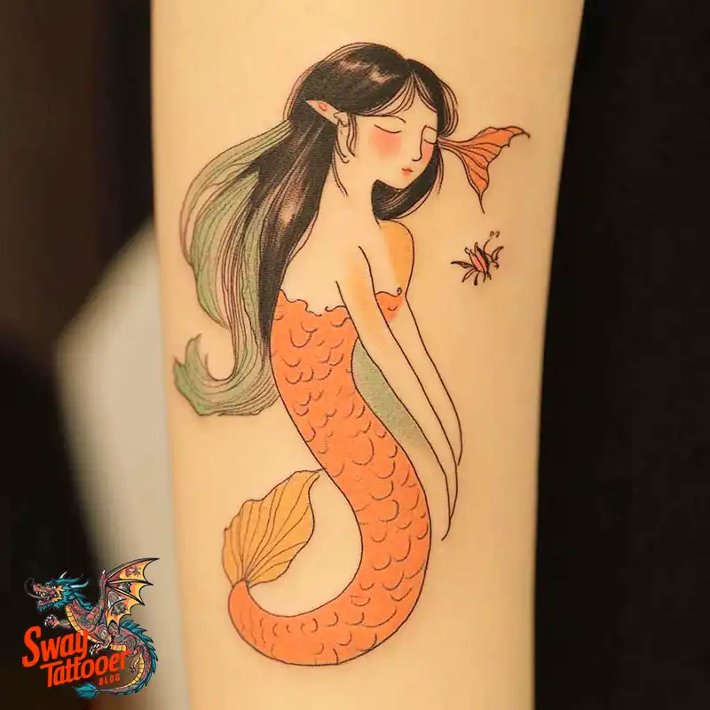 100 Mermaid Tattoo Designs: Ocean-Inspired Ink Magic 57 Mermaid tattoo