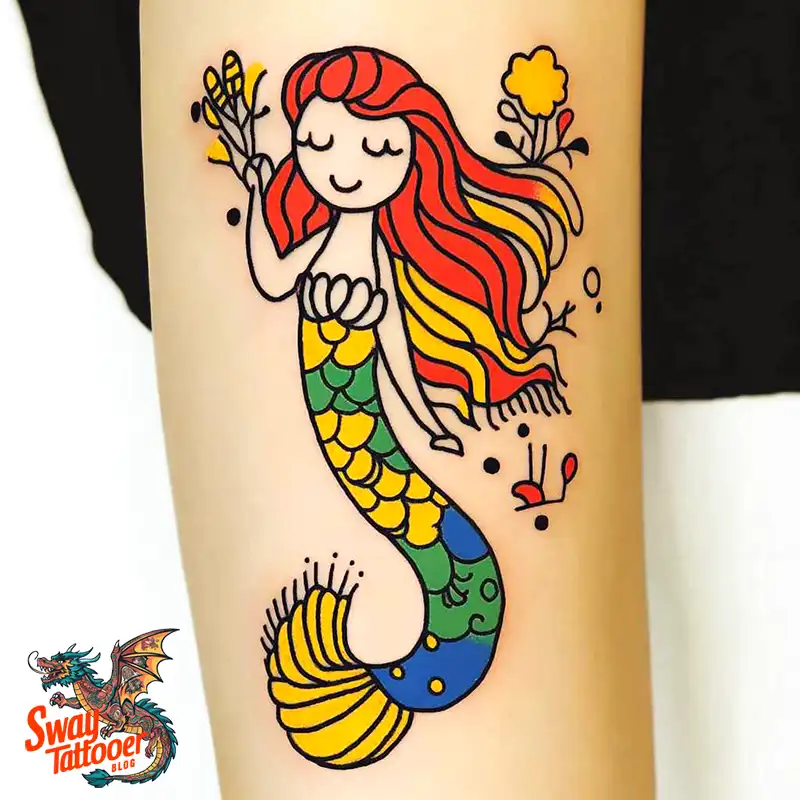 100 Mermaid Tattoo Designs: Ocean-Inspired Ink Magic 49 Mermaid tattoo