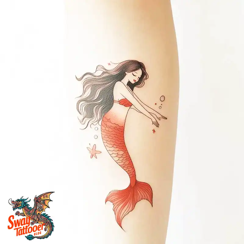 100 Mermaid Tattoo Designs: Ocean-Inspired Ink Magic 52 Mermaid tattoo