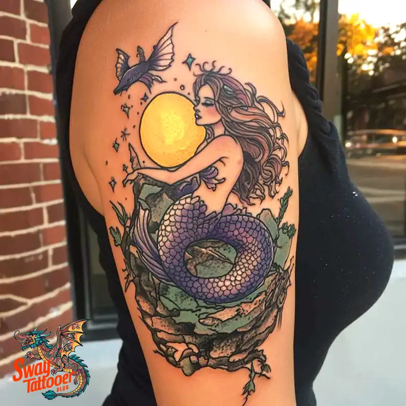 100 Mermaid Tattoo Designs: Ocean-Inspired Ink Magic 83 Mermaid tattoo