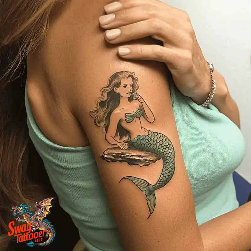 100 Mermaid Tattoo Designs: Ocean-Inspired Ink Magic 34 Mermaid tattoo