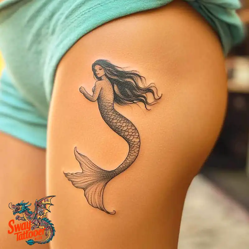 100 Mermaid Tattoo Designs: Ocean-Inspired Ink Magic 26 Mermaid tattoo