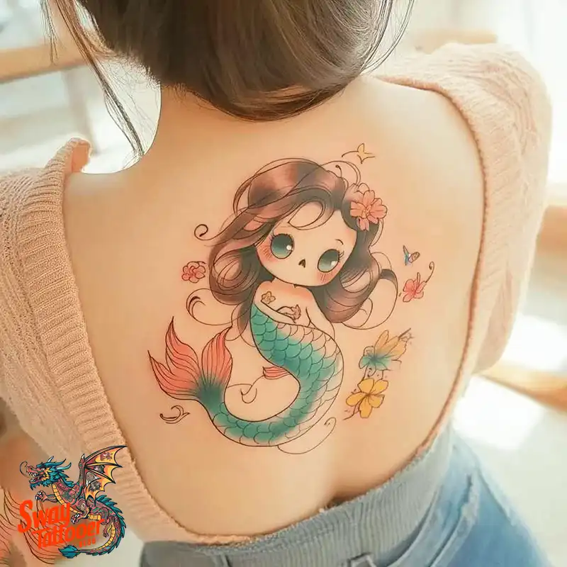 100 Mermaid Tattoo Designs: Ocean-Inspired Ink Magic 27 Mermaid tattoo