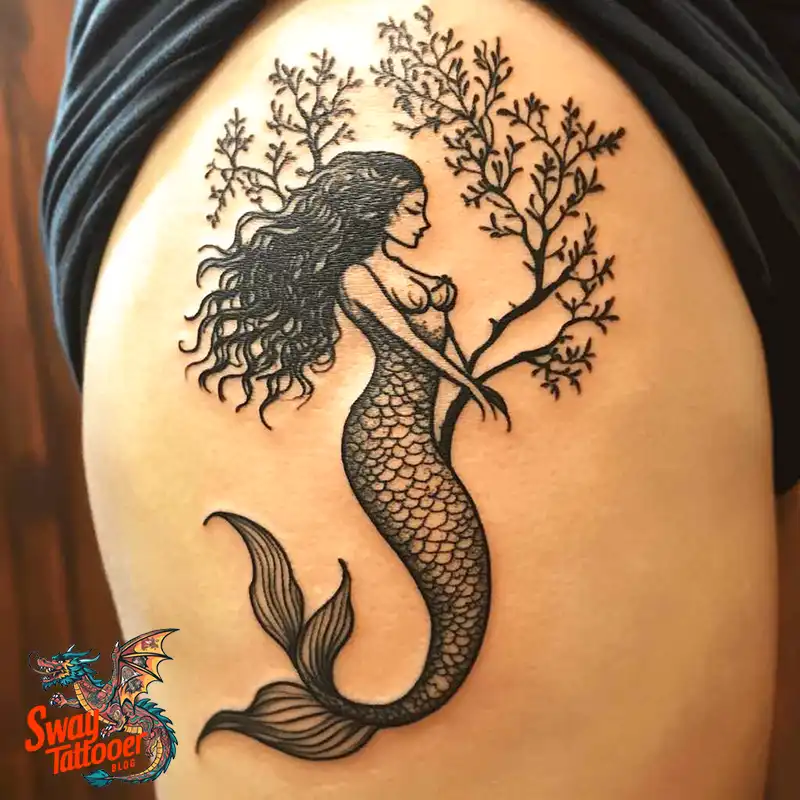 100 Mermaid Tattoo Designs: Ocean-Inspired Ink Magic 81 Mermaid tattoo