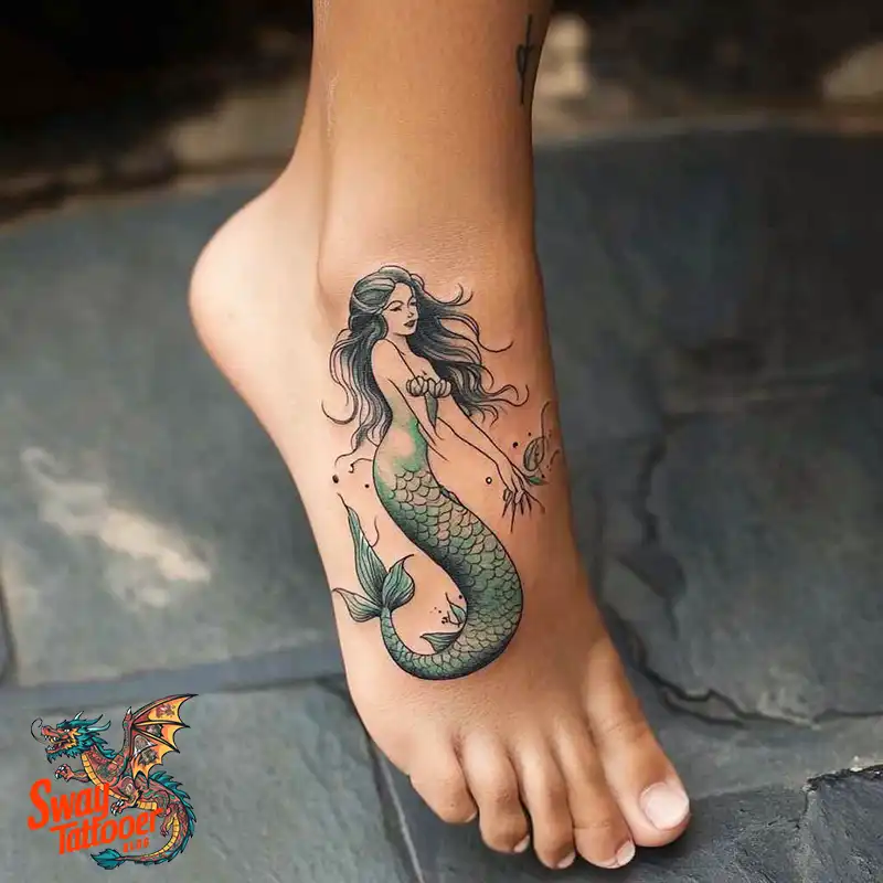 100 Mermaid Tattoo Designs: Ocean-Inspired Ink Magic 19 Mermaid tattoo