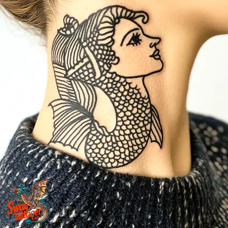 100 Mermaid Tattoo Designs: Ocean-Inspired Ink Magic 18 Mermaid tattoo