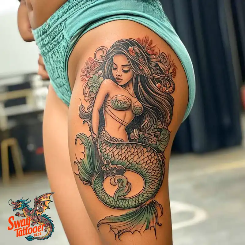 100 Mermaid Tattoo Designs: Ocean-Inspired Ink Magic 15 Mermaid tattoo