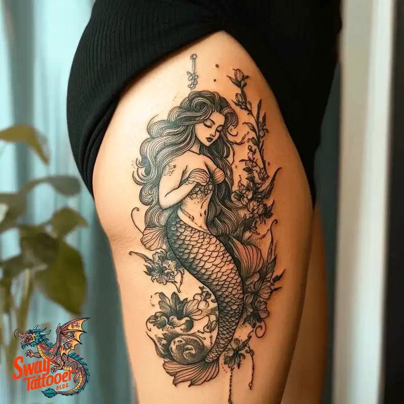 100 Mermaid Tattoo Designs: Ocean-Inspired Ink Magic 14 Mermaid tattoo