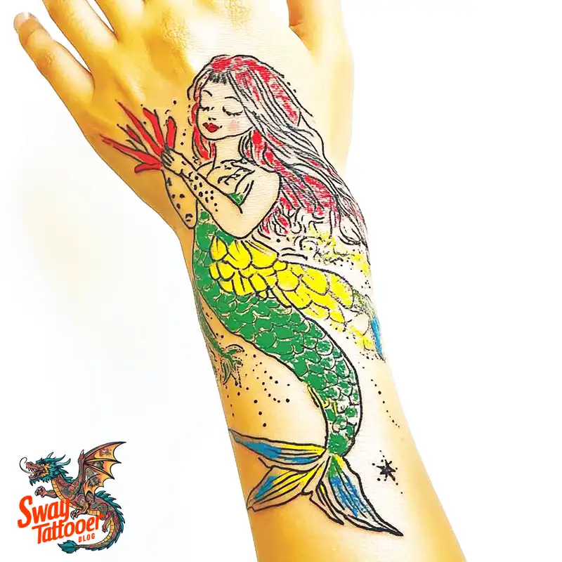 100 Mermaid Tattoo Designs: Ocean-Inspired Ink Magic 11 Mermaid tattoo