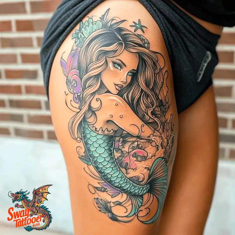 100 Mermaid Tattoo Designs: Ocean-Inspired Ink Magic 3 Mermaid tattoo