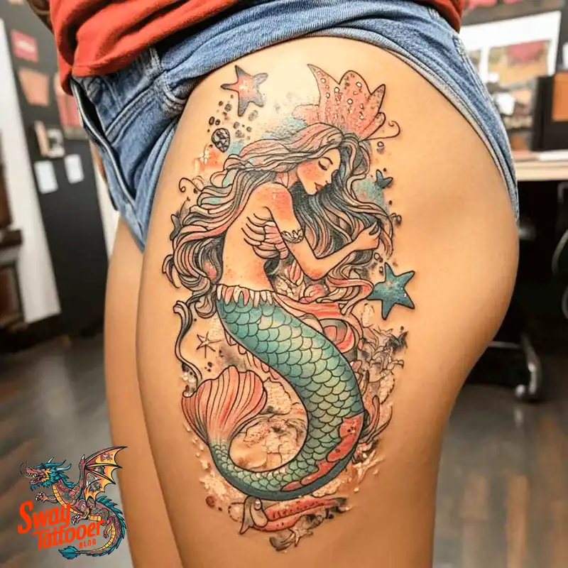 100 Mermaid Tattoo Designs: Ocean-Inspired Ink Magic 2 Mermaid tattoo