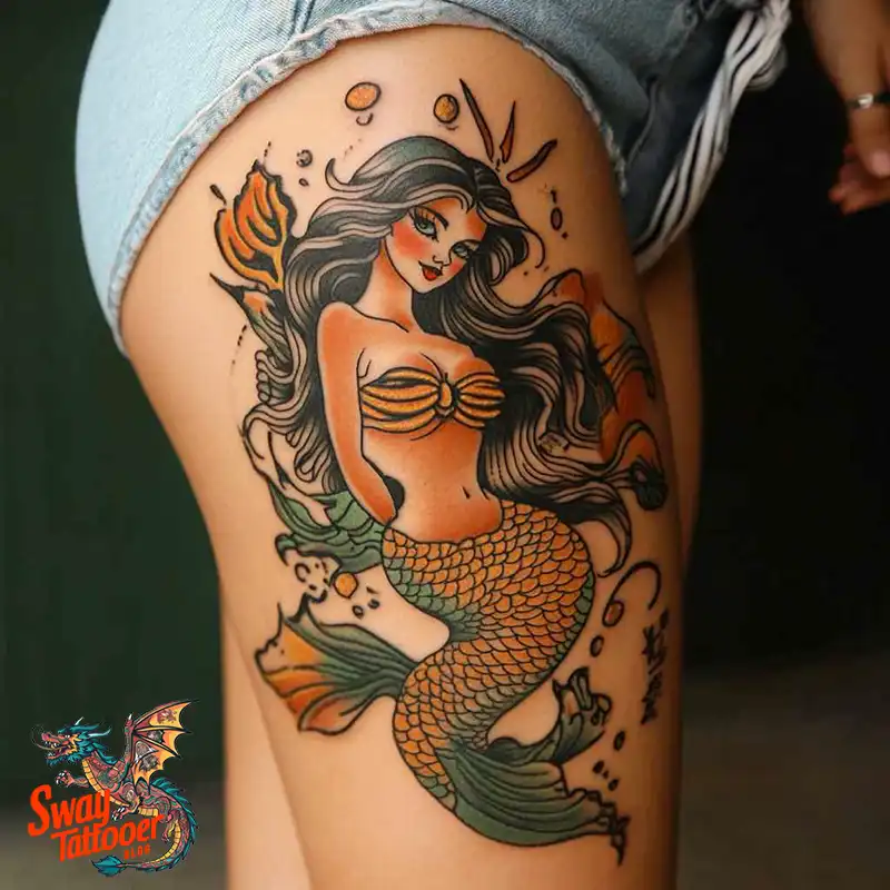100 Mermaid Tattoo Designs: Ocean-Inspired Ink Magic 1 Mermaid tattoo
