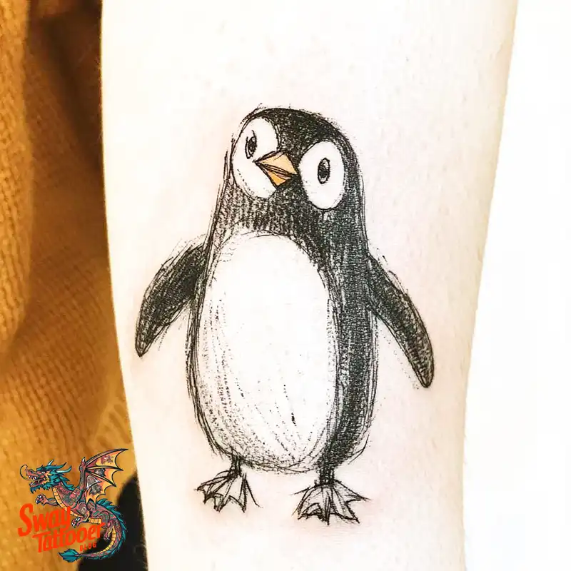 100 Penguin Tattoo Design Ideas: Celebrate Cool Creatures 57 Penguin Tattoo