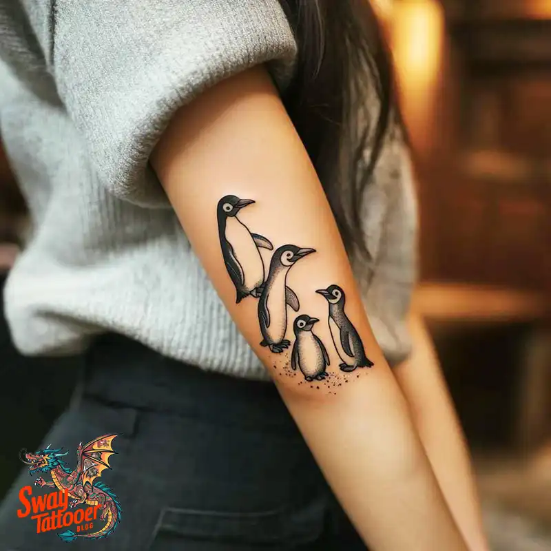100 Penguin Tattoo Design Ideas: Celebrate Cool Creatures 44 Penguin Tattoo
