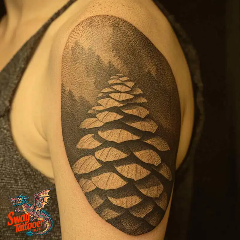 100 Pine Cone Tattoo Designs: Symbolism, Style & Placement 83 Pine cone tattoo