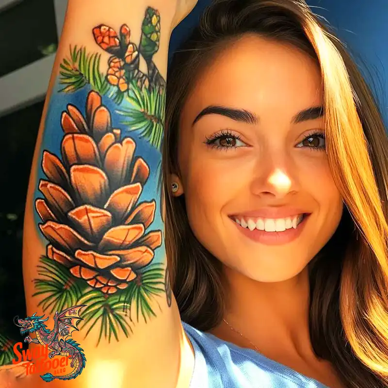 100 Pine Cone Tattoo Designs: Symbolism, Style & Placement 27 Pine cone tattoo