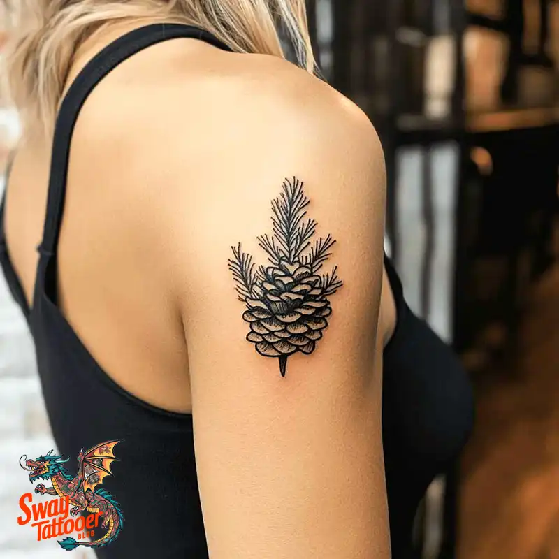 100 Pine Cone Tattoo Designs: Symbolism, Style & Placement 4 Pine cone tattoo