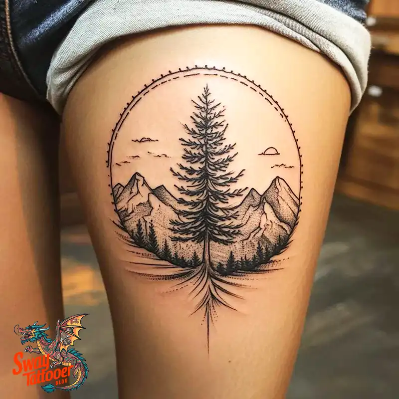120 Pine Tree Tattoo Designs: Nature-Inspired Ink Arts 118 Pine Tree Tattoo