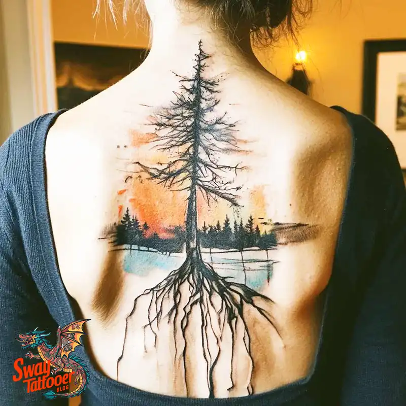 120 Pine Tree Tattoo Designs: Nature-Inspired Ink Arts 17 Pine Tree Tattoo