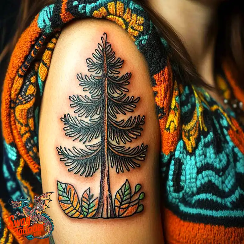 120 Pine Tree Tattoo Designs: Nature-Inspired Ink Arts 4 Pine Tree Tattoo