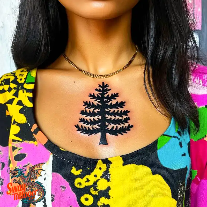 120 Pine Tree Tattoo Designs: Nature-Inspired Ink Arts 1 Pine Tree Tattoo
