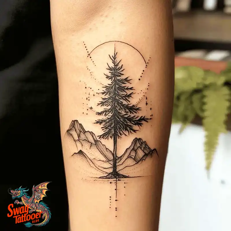 120 Pine Tree Tattoo Designs: Nature-Inspired Ink Arts 115 Pine Tree Tattoo