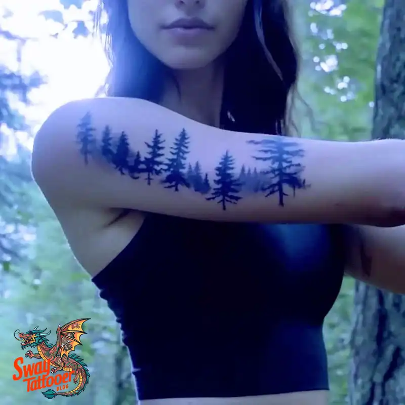 120 Pine Tree Tattoo Designs: Nature-Inspired Ink Arts 85 Pine Tree Tattoo