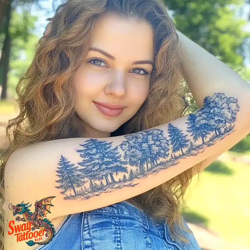 120 Pine Tree Tattoo Designs: Nature-Inspired Ink Arts 80 Pine Tree Tattoo