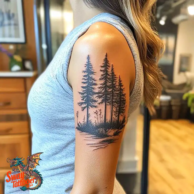 120 Pine Tree Tattoo Designs: Nature-Inspired Ink Arts 77 Pine Tree Tattoo
