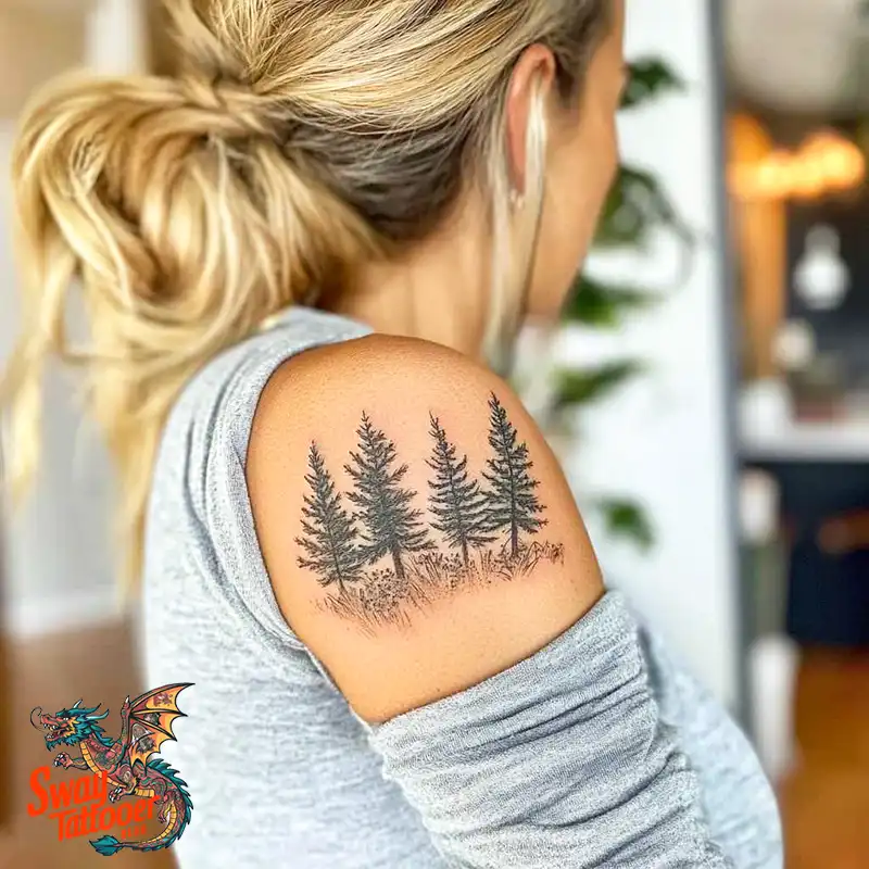 120 Pine Tree Tattoo Designs: Nature-Inspired Ink Arts 76 Pine Tree Tattoo