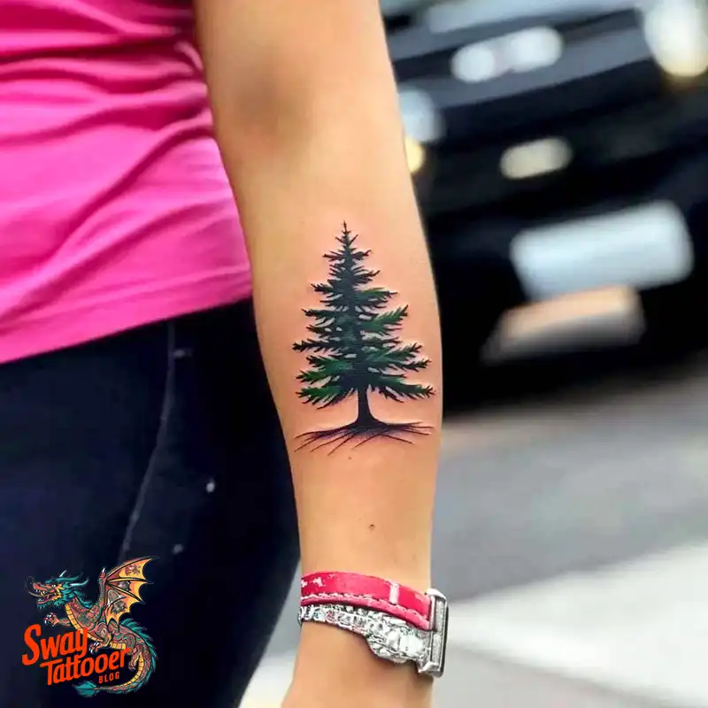 120 Pine Tree Tattoo Designs: Nature-Inspired Ink Arts 55 Pine Tree Tattoo