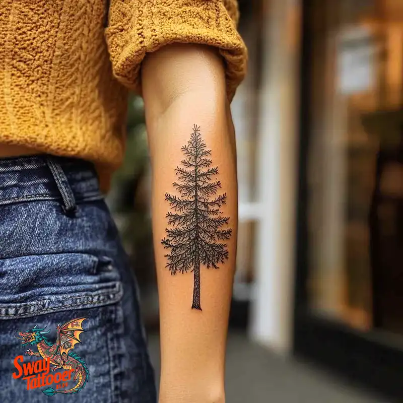 120 Pine Tree Tattoo Designs: Nature-Inspired Ink Arts 53 Pine Tree Tattoo
