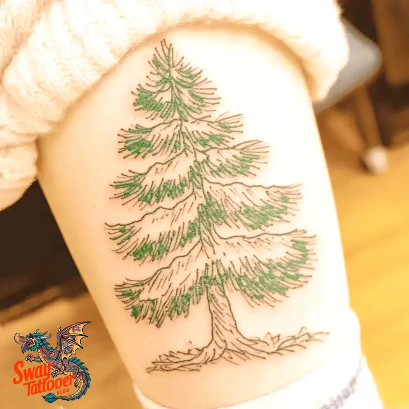 120 Pine Tree Tattoo Designs: Nature-Inspired Ink Arts 47 Pine Tree Tattoo