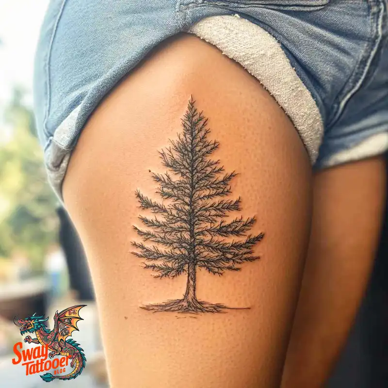 120 Pine Tree Tattoo Designs: Nature-Inspired Ink Arts 44 Pine Tree Tattoo