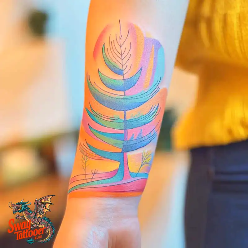 120 Pine Tree Tattoo Designs: Nature-Inspired Ink Arts 42 Pine Tree Tattoo