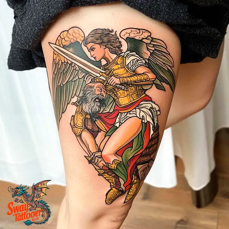 100 Saint Michael Tattoo Designs: The Archangel in Ink Styles 89 St Michael Tattoo