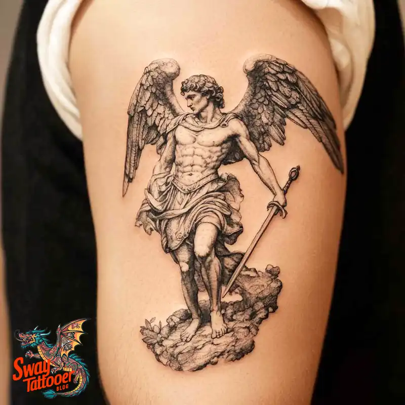 100 Saint Michael Tattoo Designs: The Archangel in Ink Styles 60 St. Michael Tattoo