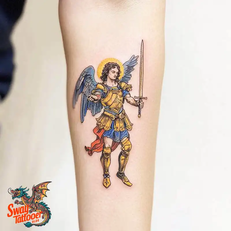 100 Saint Michael Tattoo Designs: The Archangel in Ink Styles 38 Saint Michael Tattoo