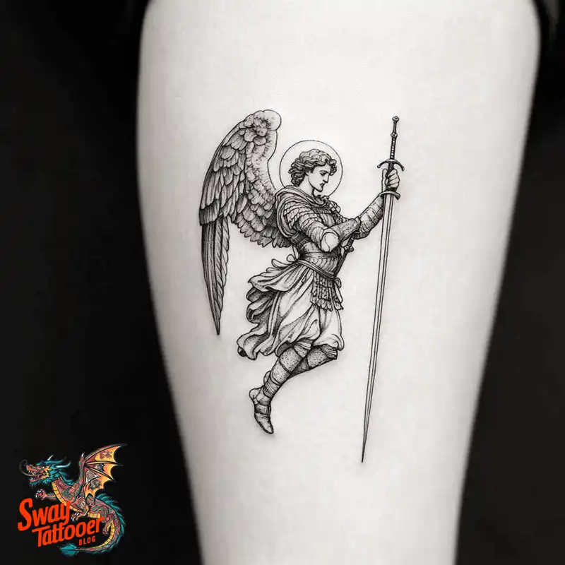 100 Saint Michael Tattoo Designs: The Archangel in Ink Styles 30 Saint Michael Tattoo
