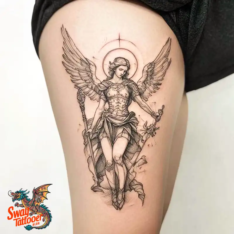 100 Saint Michael Tattoo Designs: The Archangel in Ink Styles 22 Saint Michael Tattoo