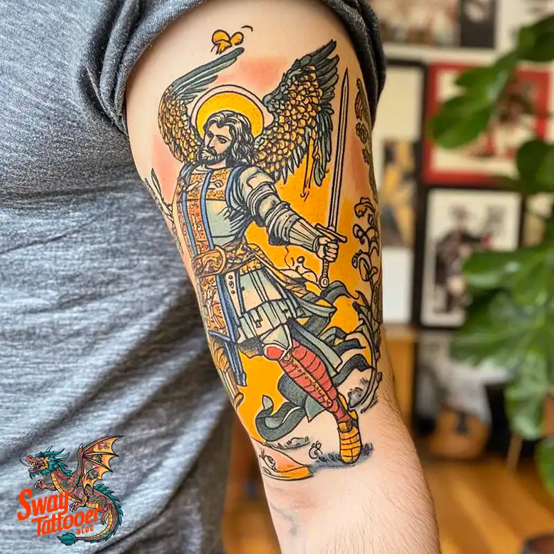100 Saint Michael Tattoo Designs: The Archangel in Ink Styles 84 St Michael Tattoo