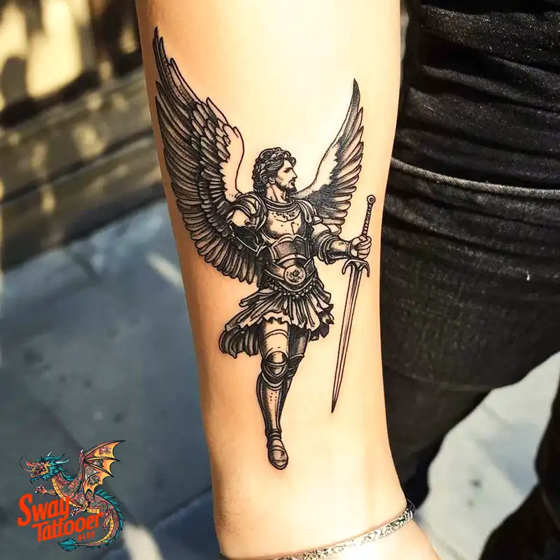 100 Saint Michael Tattoo Designs: The Archangel in Ink Styles 16 Saint Michael Tattoo