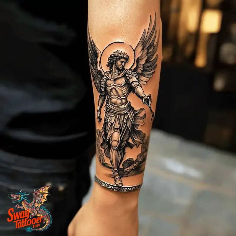 100 Saint Michael Tattoo Designs: The Archangel in Ink Styles 15 Saint Michael Tattoo
