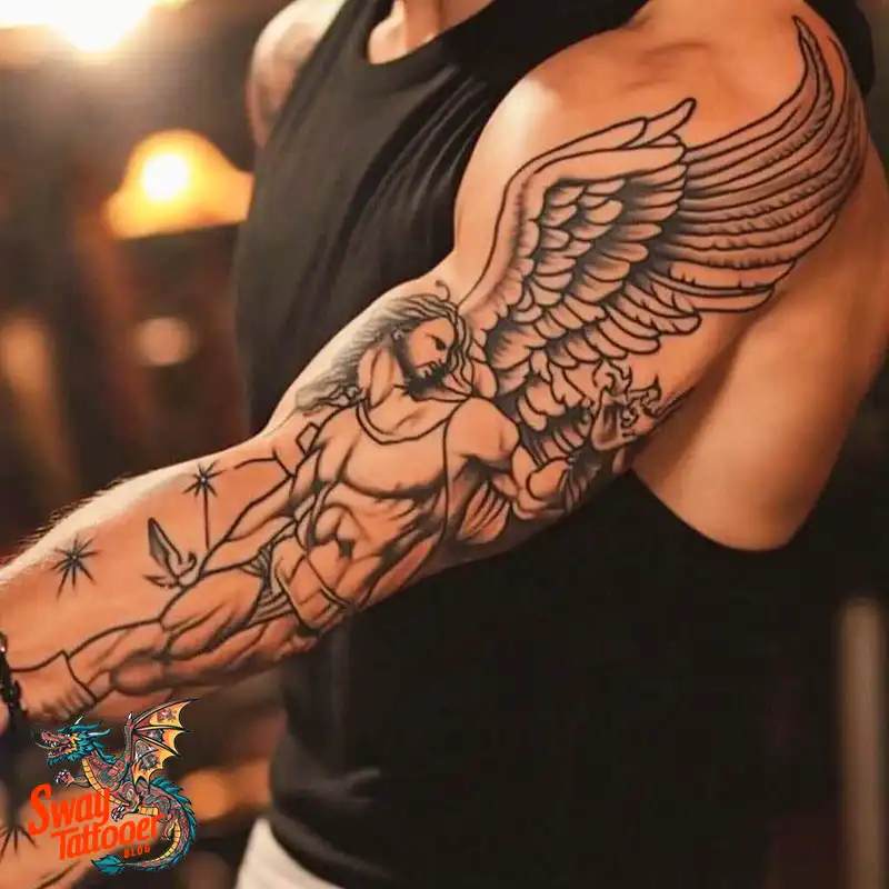 100 Saint Michael Tattoo Designs: The Archangel in Ink Styles 12 Saint Michael Tattoo