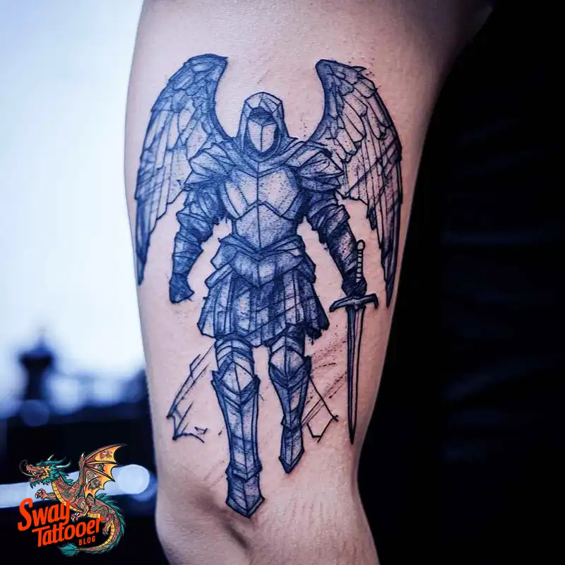 100 Saint Michael Tattoo Designs: The Archangel in Ink Styles 9 Saint Michael Tattoo