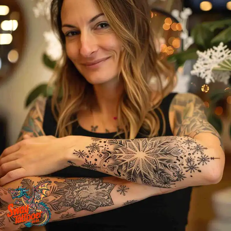 120 Snowflake Tattoo Design Ideas: Unique, Frozen Art 19 Snowflake Tattoo