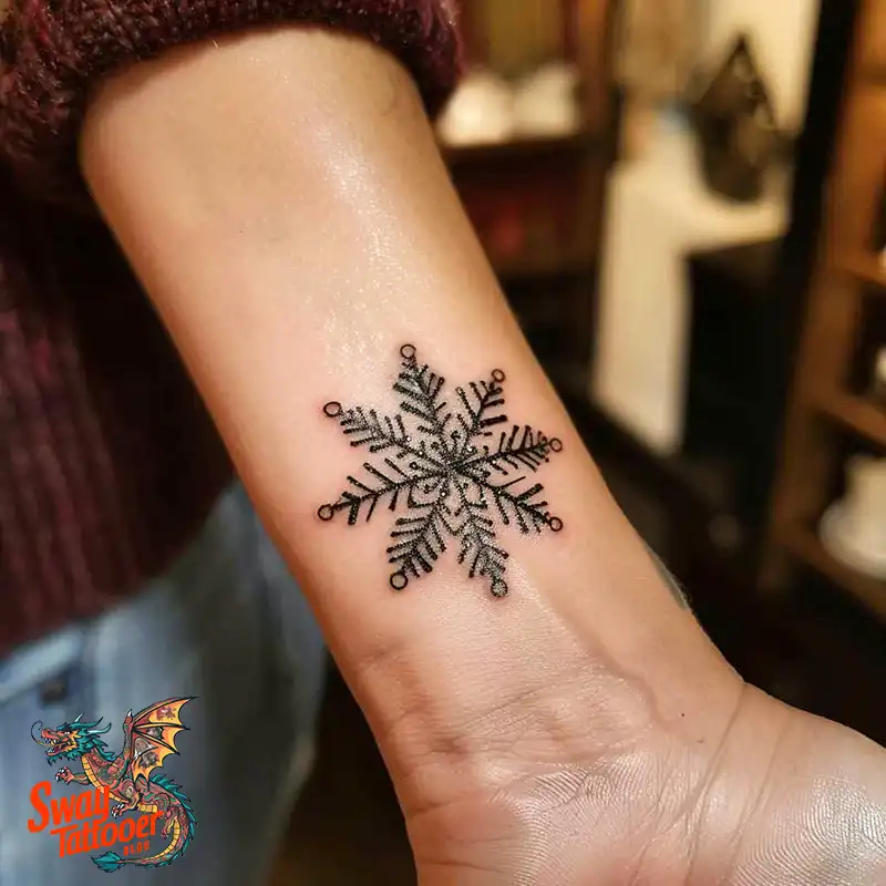 120 Snowflake Tattoo Design Ideas: Unique, Frozen Art 112 Snowflake Tattoo