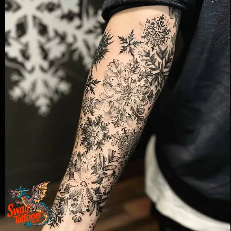 120 Snowflake Tattoo Design Ideas: Unique, Frozen Art 103 Snowflake Tattoo